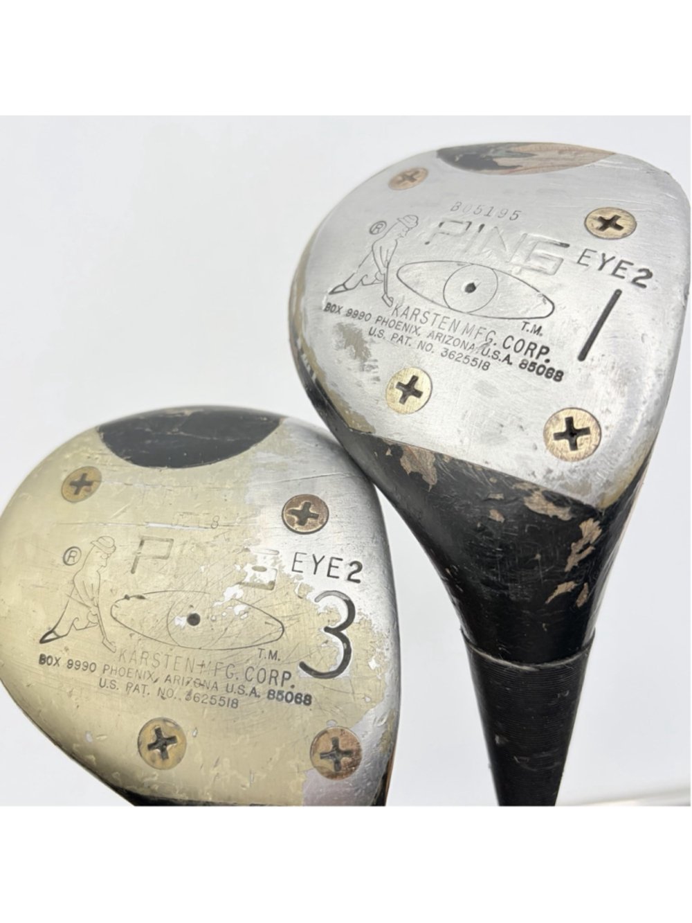 Vintage PING EYE2 Wood Set 1 & 3 Karsten ZZ Lite Steel RH USA